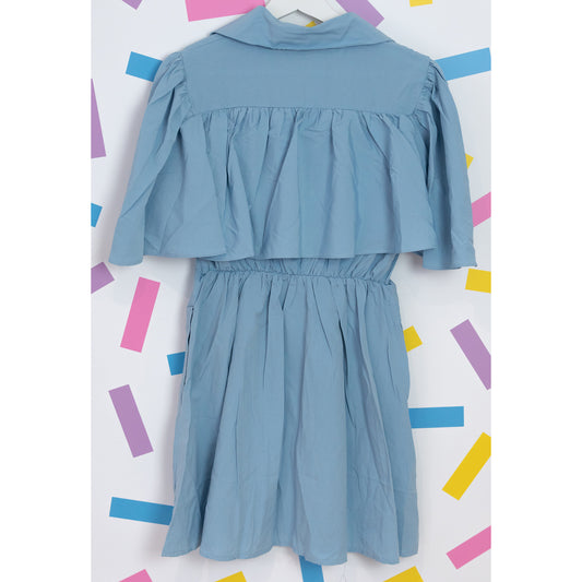 Sample - DLP Castle/Tower Shirt Blue Dress - S/10UK