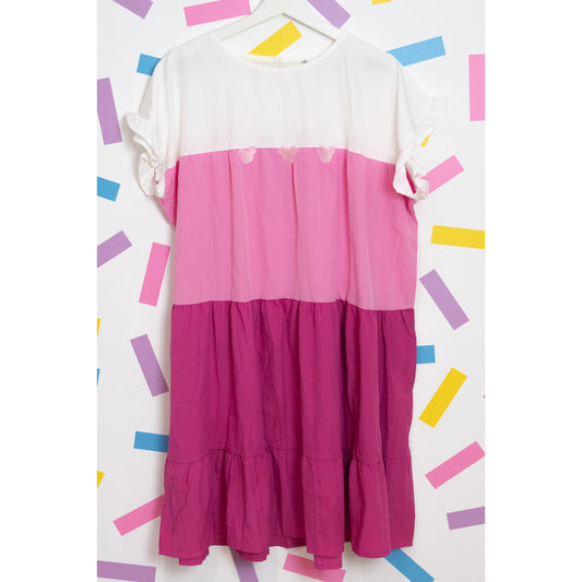 Sample - Mickey Tiered Pink Dress
