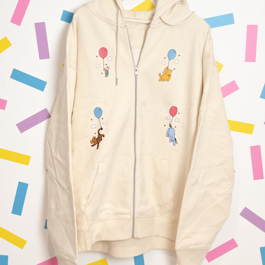 Sample - Winnie & Pals Printed Zip Up Hoodie