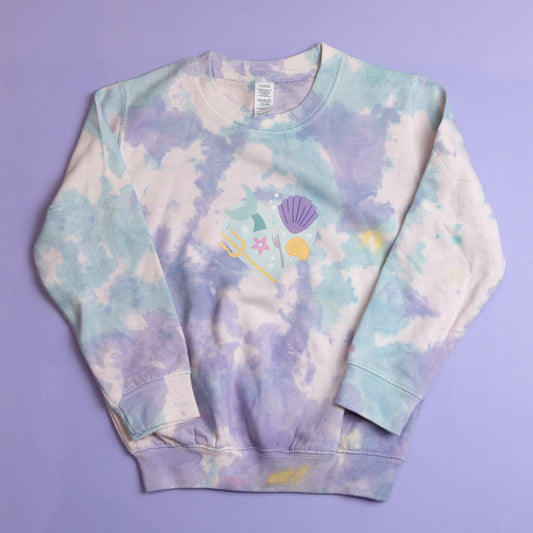 Sample - Ariel heart Tie Dye Jumper - Kids 5/6 Years