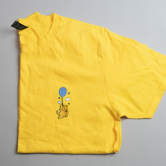 Sample - Winnie Embroidered Bright Yellow T-Shirt - Medium