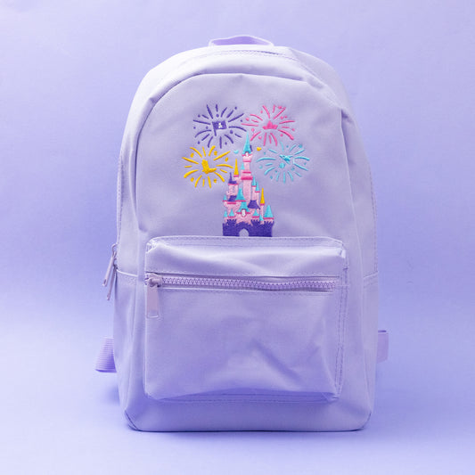 Disneyland Paris Fireworks Castle Purple Mini Backpack