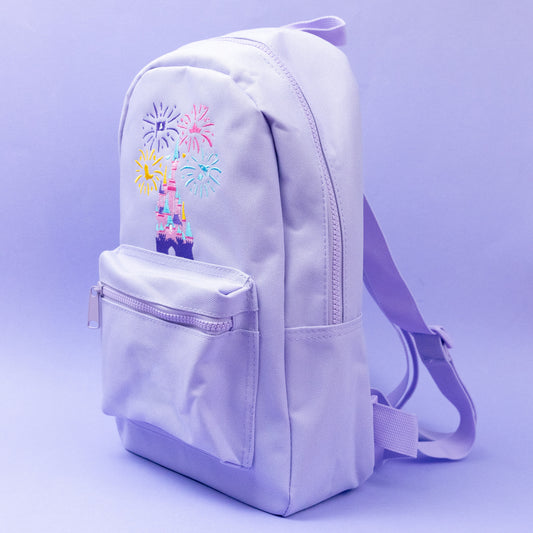 Disneyland Paris Fireworks Castle Purple Mini Backpack