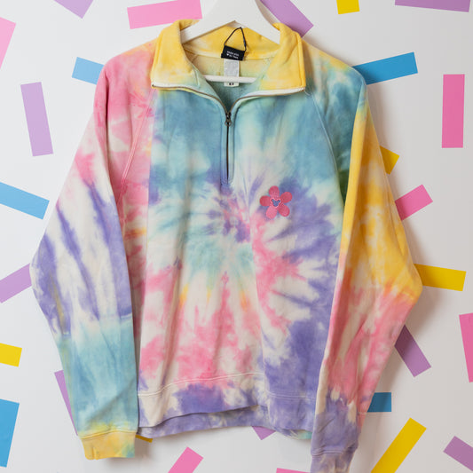 Sample - Mickey Flower Zip Up Jumper - Multi