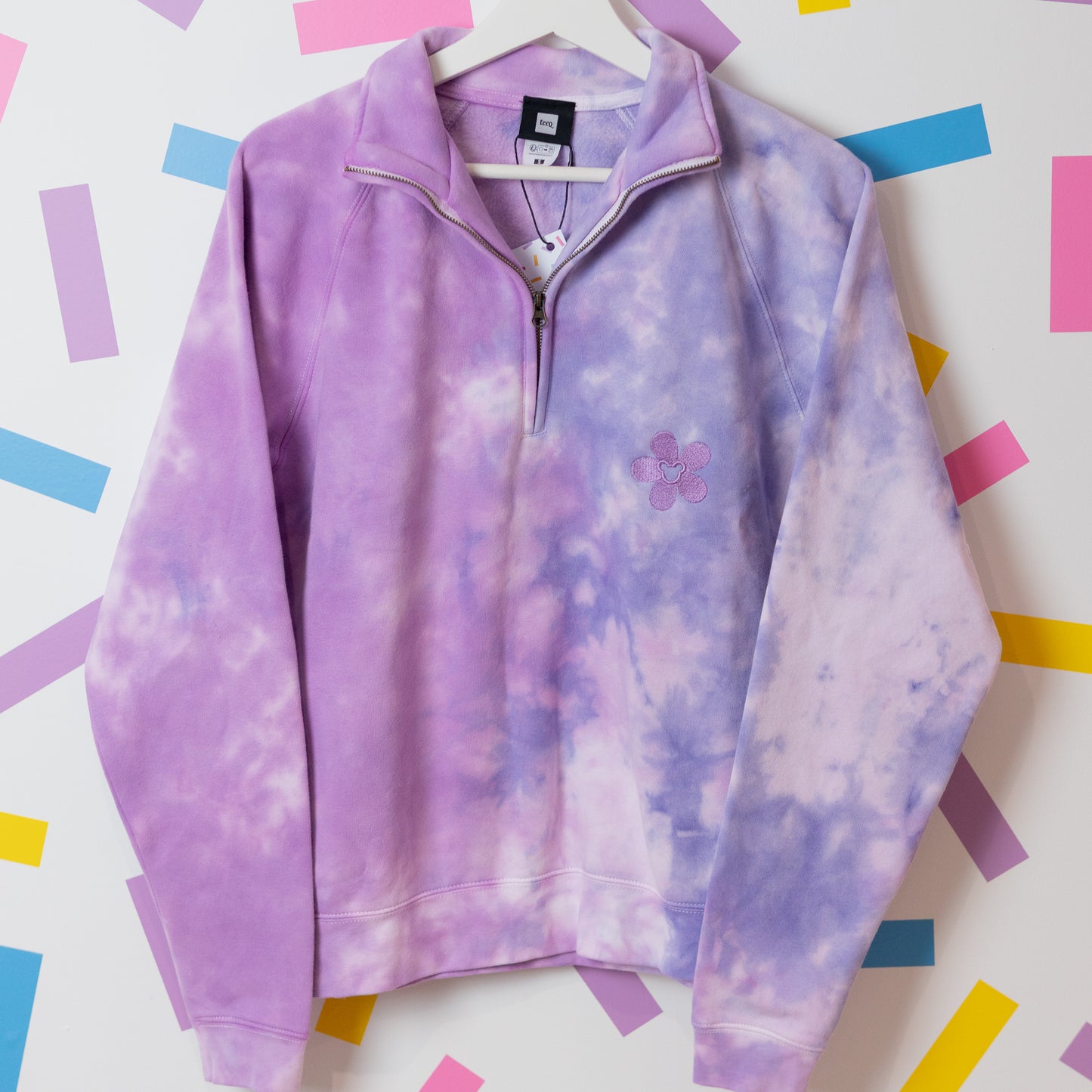 Sample - Mickey Flower Zip Up Jumper - Purple Small