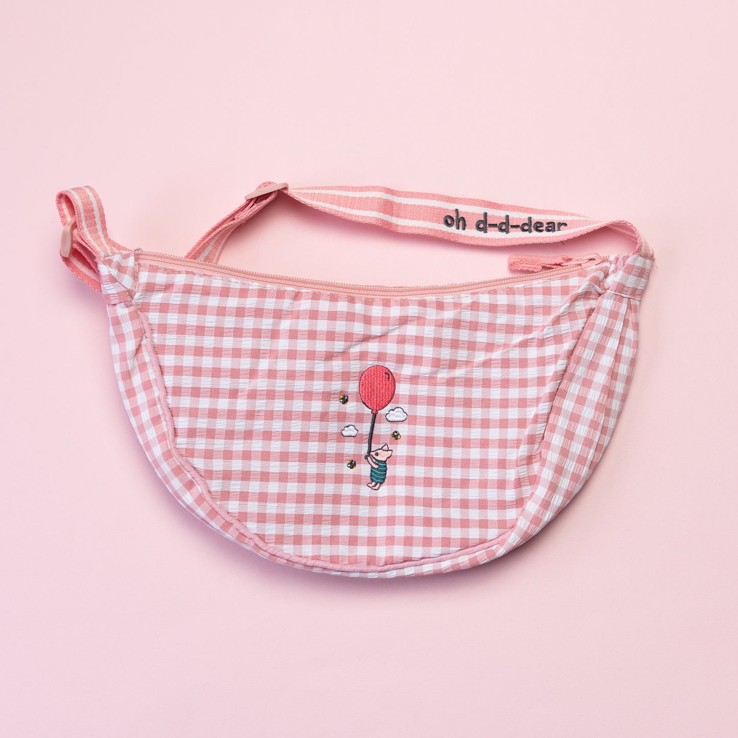Piglet Oh D Dear Gingham Sling Bag
