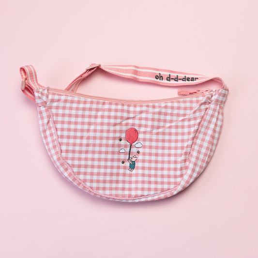 Piglet Oh D Dear Gingham Sling Bag