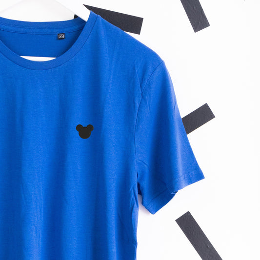 Minimal Mickey Embroidered T-Shirt - Dark Blue