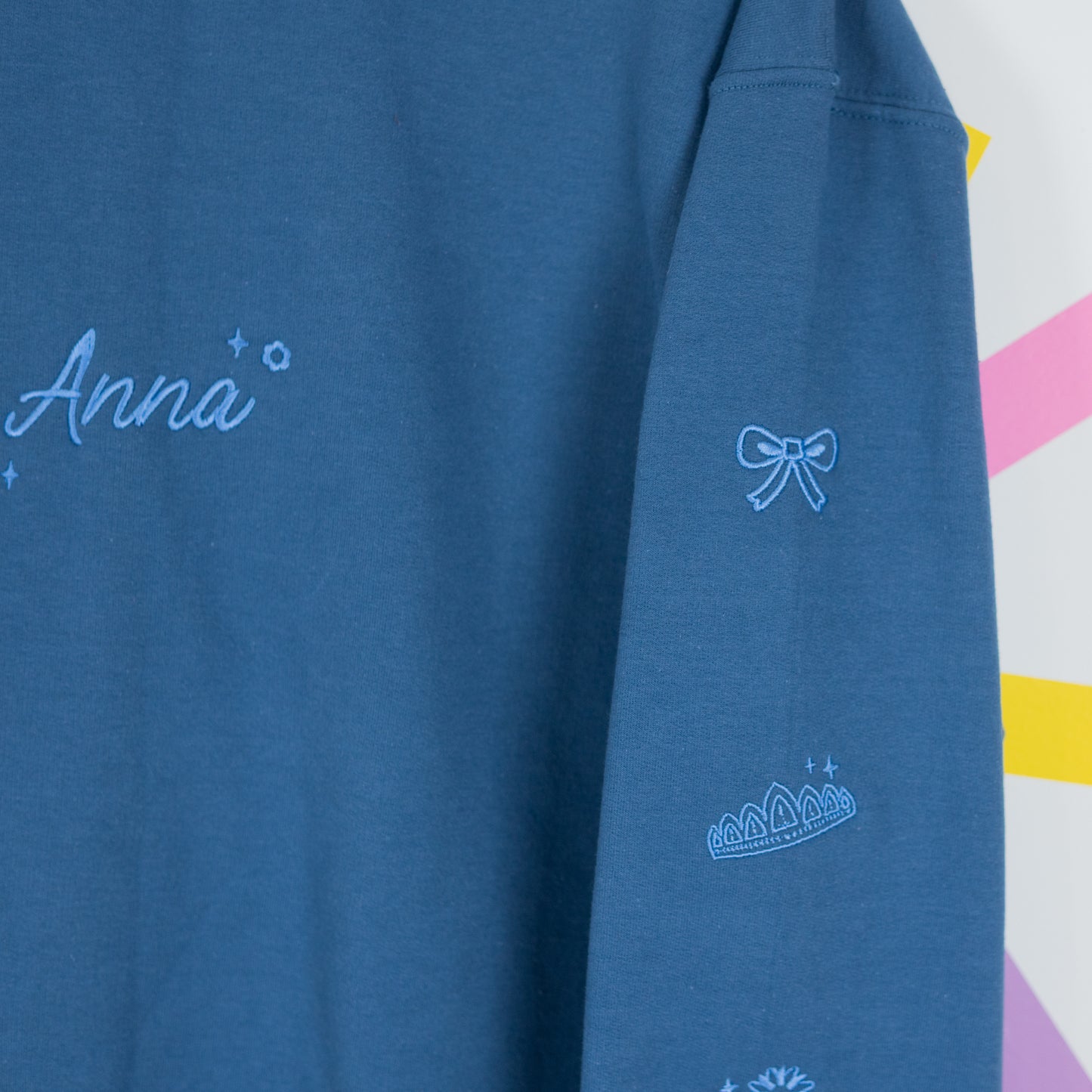 Anna Frozen Embroidered Indigo Blue Jumper