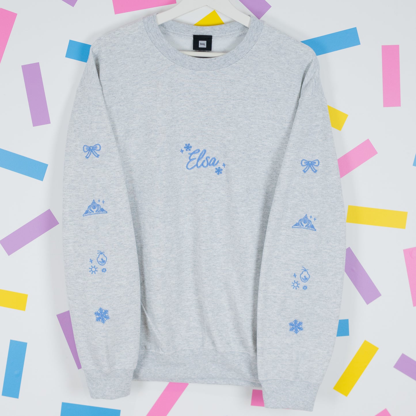 Elsa Frozen Embroidered Ash Grey Jumper