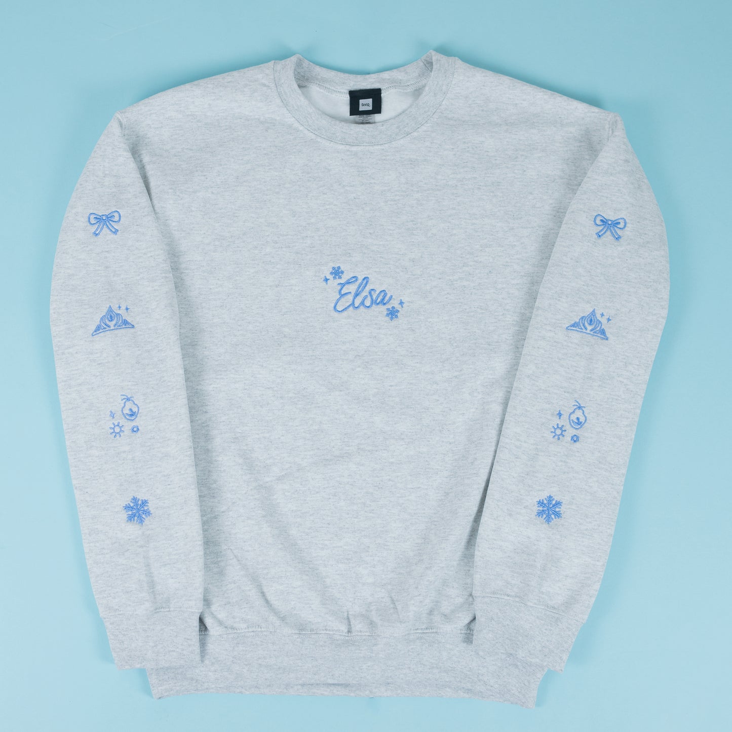 Elsa Frozen Embroidered Ash Grey Jumper