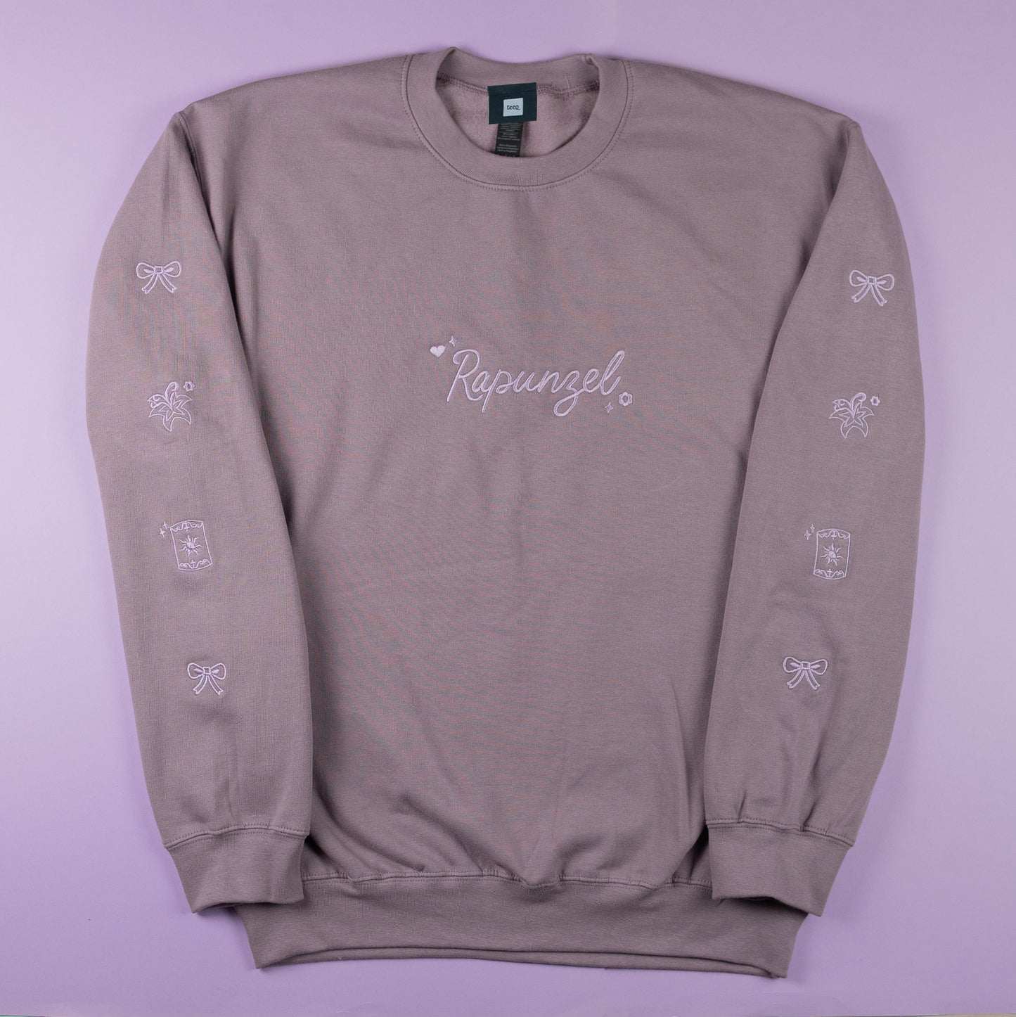 Rapunzel Embroidered Dusty Purple Jumper