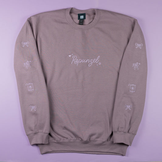 Rapunzel Embroidered Dusty Purple Jumper