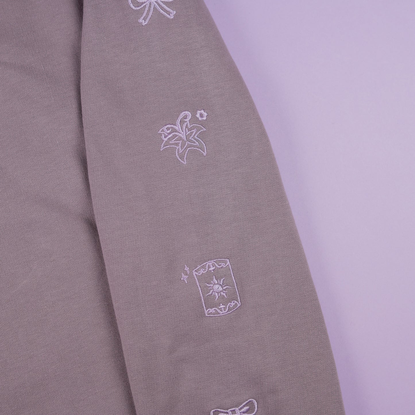 Rapunzel Embroidered Dusty Purple Jumper