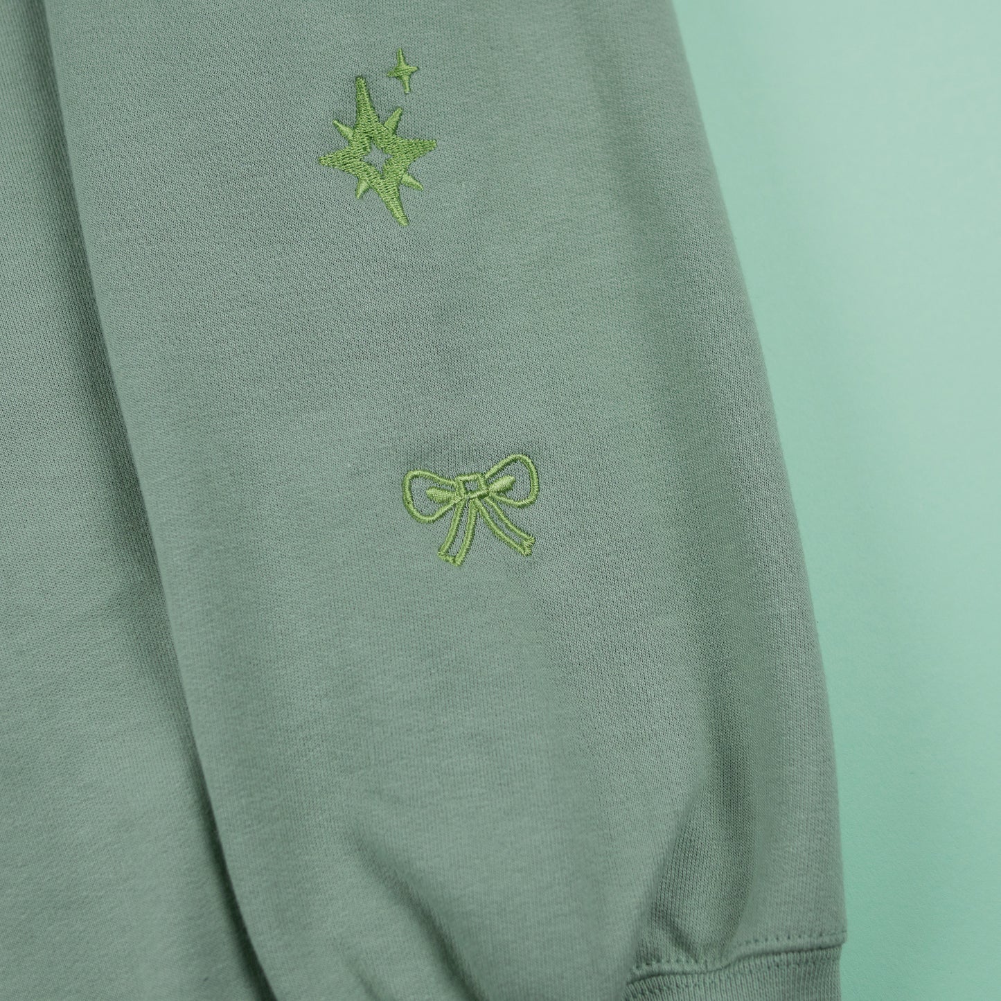 Tiana Embroidered Dusty Green Jumper