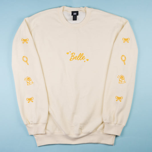 Belle Embroidered Cream Jumper