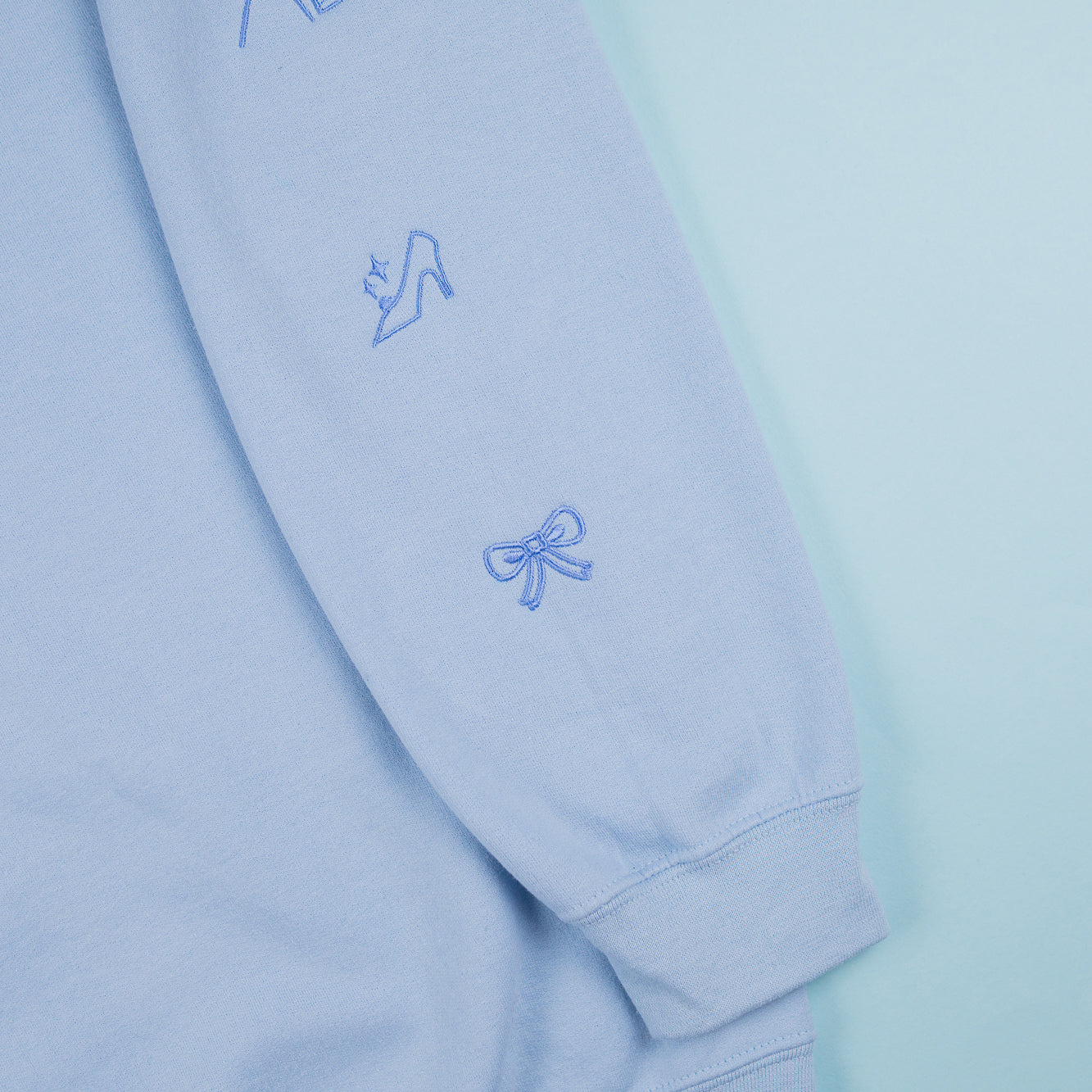 Cinderella Embroidered Light Blue Jumper