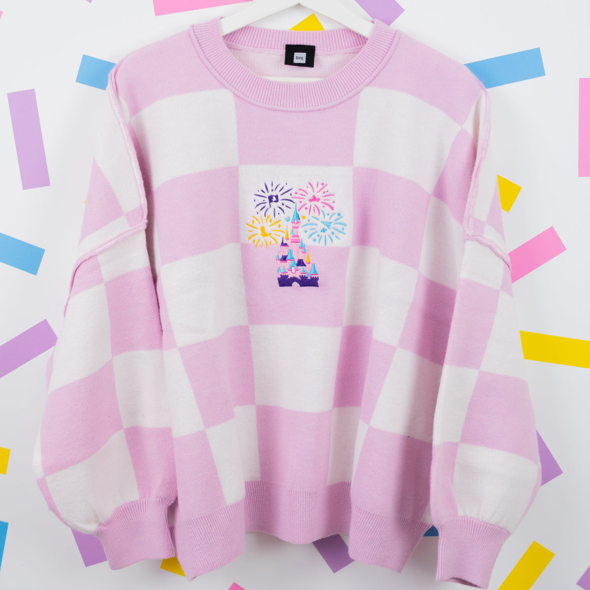 Seconds - Disneyland Paris Firework Check Knitted Jumper
