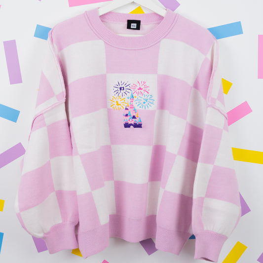 Seconds - Disneyland Paris Firework Check Knitted Jumper