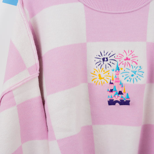 Seconds - Disneyland Paris Firework Check Knitted Jumper