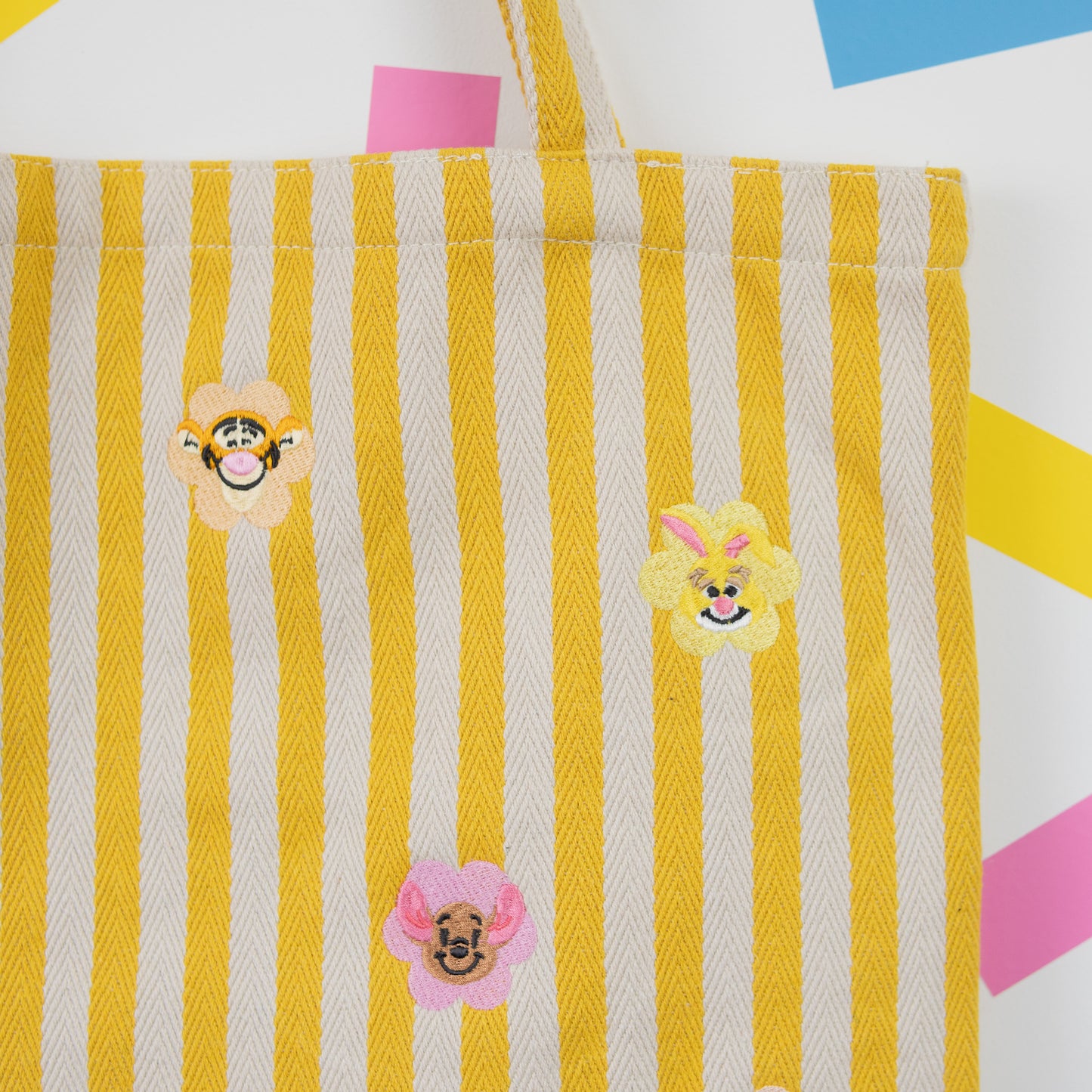 Hundred Aker Wood Yellow Stripe Embroidered Tote Bag