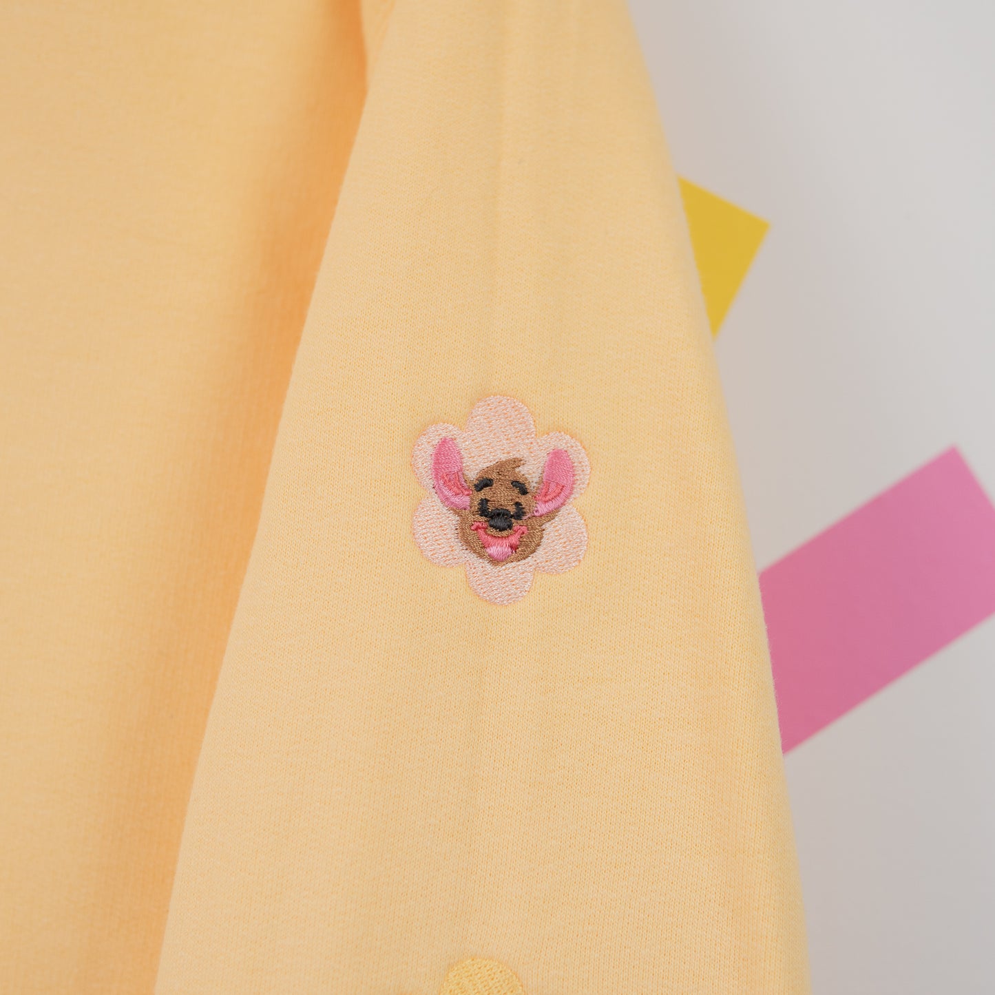 Hundred Aker Wood Embroidered Pale Yellow Jumper