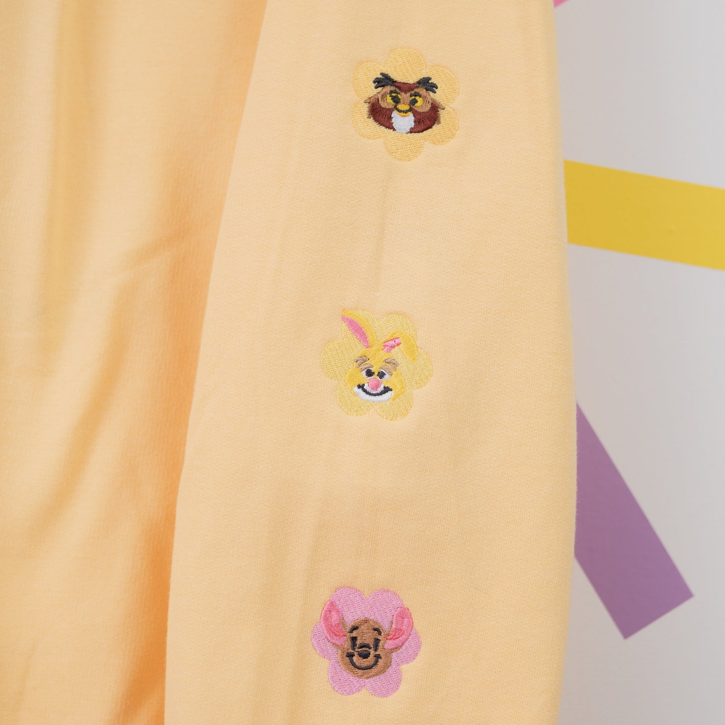 Hundred Aker Wood Embroidered Pale Yellow Jumper