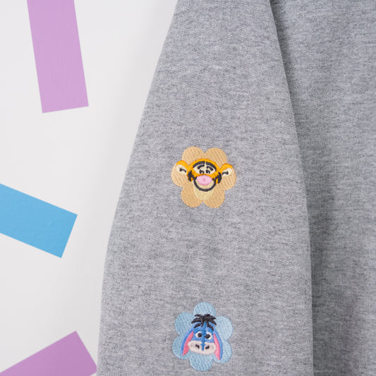 Hundred Aker Wood Embroidered Heather Grey Jumper