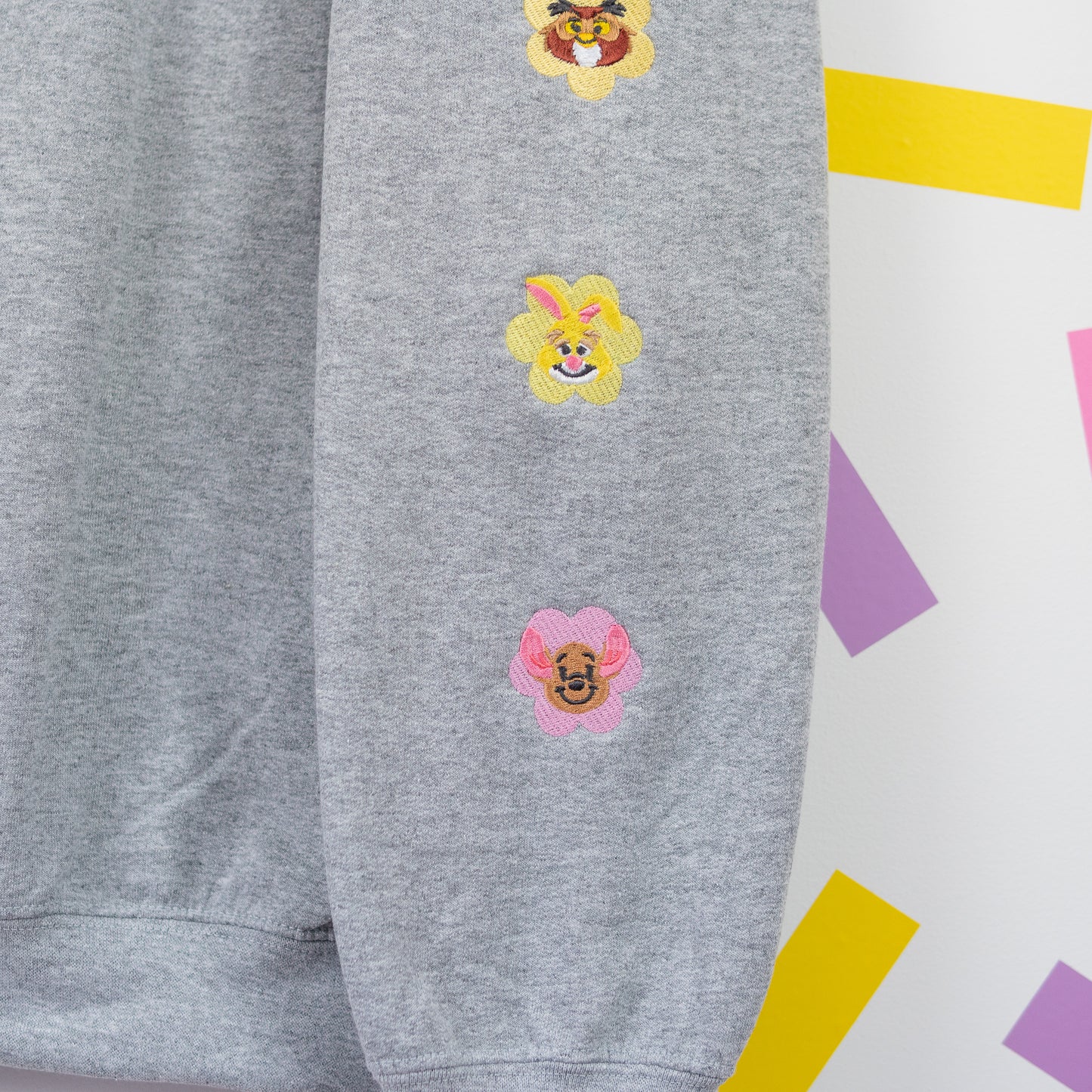 Hundred Aker Wood Embroidered Heather Grey Jumper