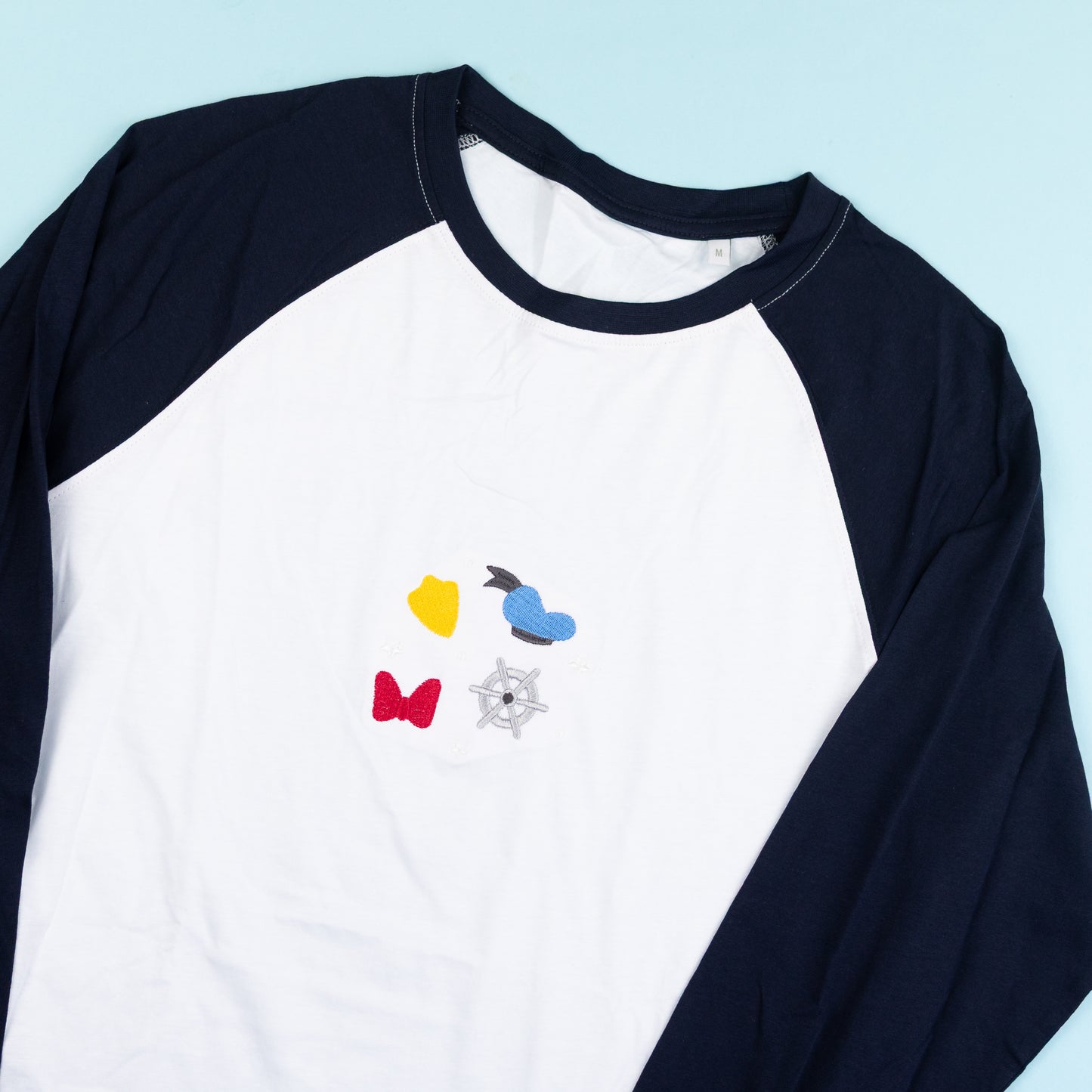 Sample - Donald Embroidered Navy Baseball Tee