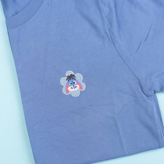 Sample - Eeyore Flower Embroidered T-Shirt