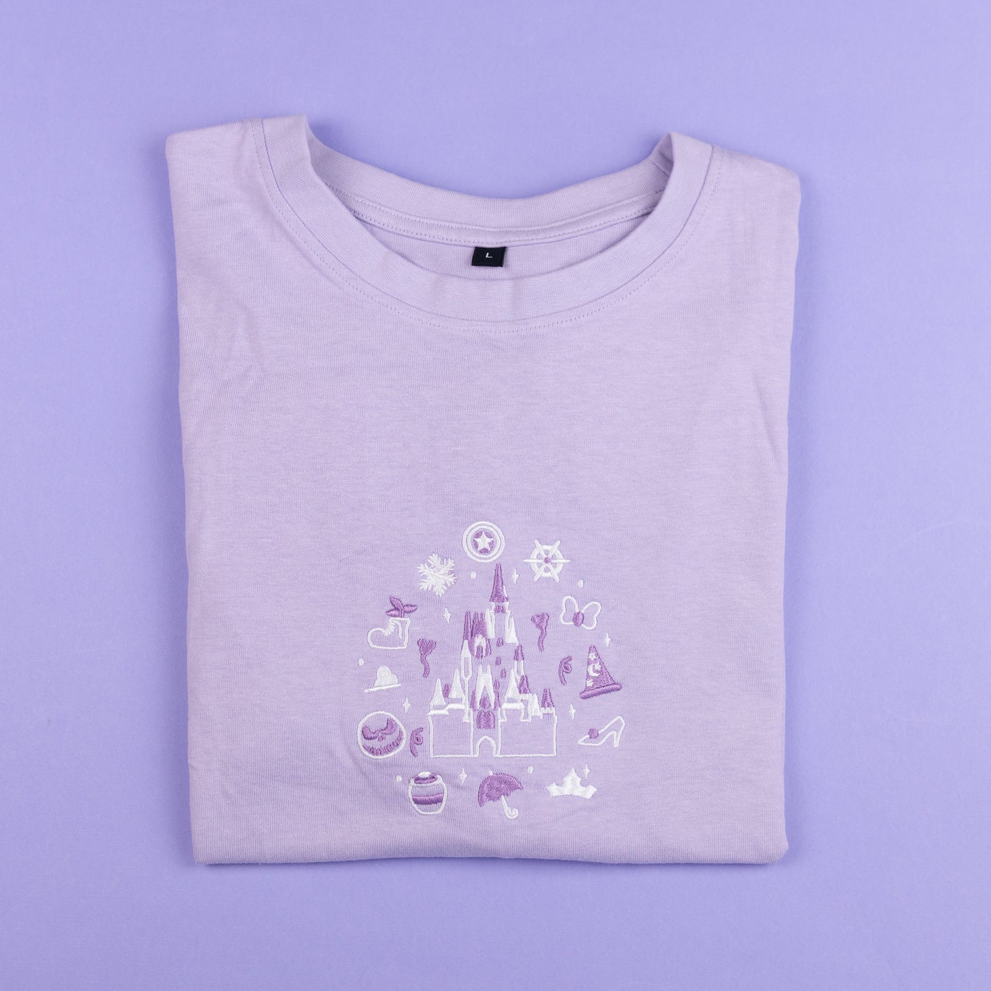 Sample - WDW Embroidered Lilac Oversize Tee