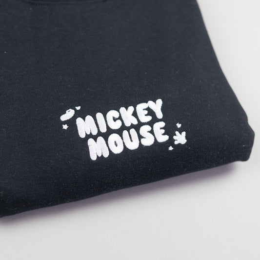 Sample - Mickey Black/White Embroidered Jumper