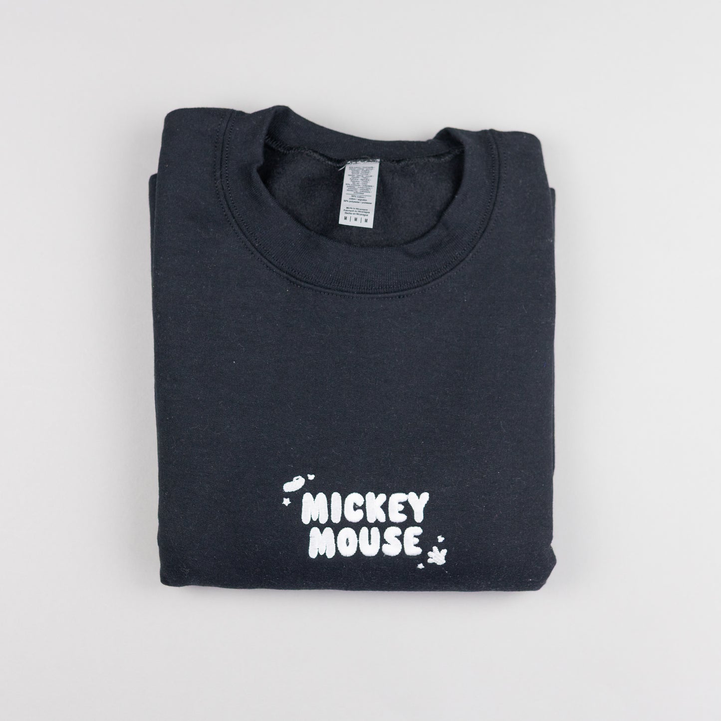 Sample - Mickey Black/White Embroidered Jumper