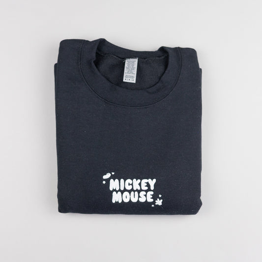 Sample - Mickey Black/White Embroidered Jumper
