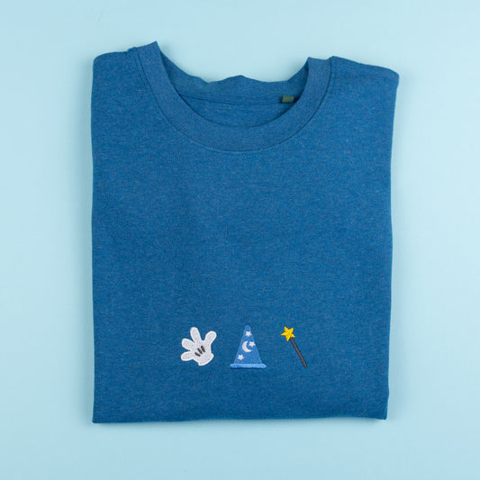 Sample - Mickey Sorcerer Heather Embroidered Jumper
