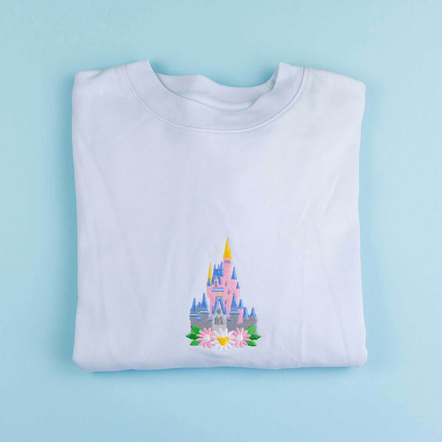 Sample - WDW Floral Light Blue Embroidered Jumper