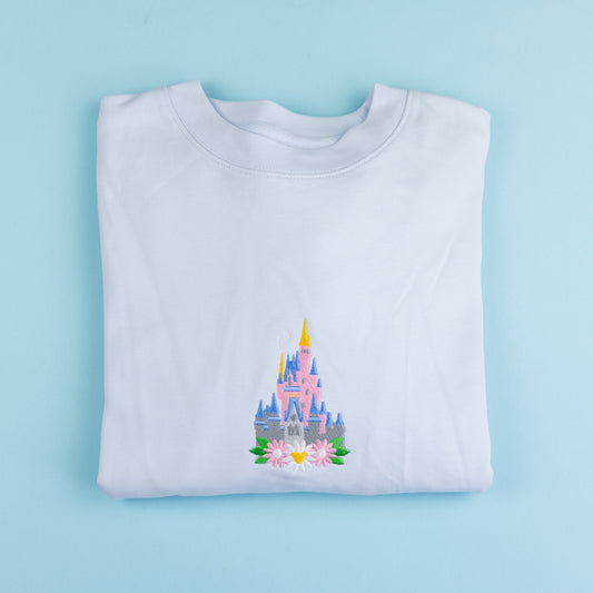 Sample - WDW Floral Light Blue Embroidered Jumper