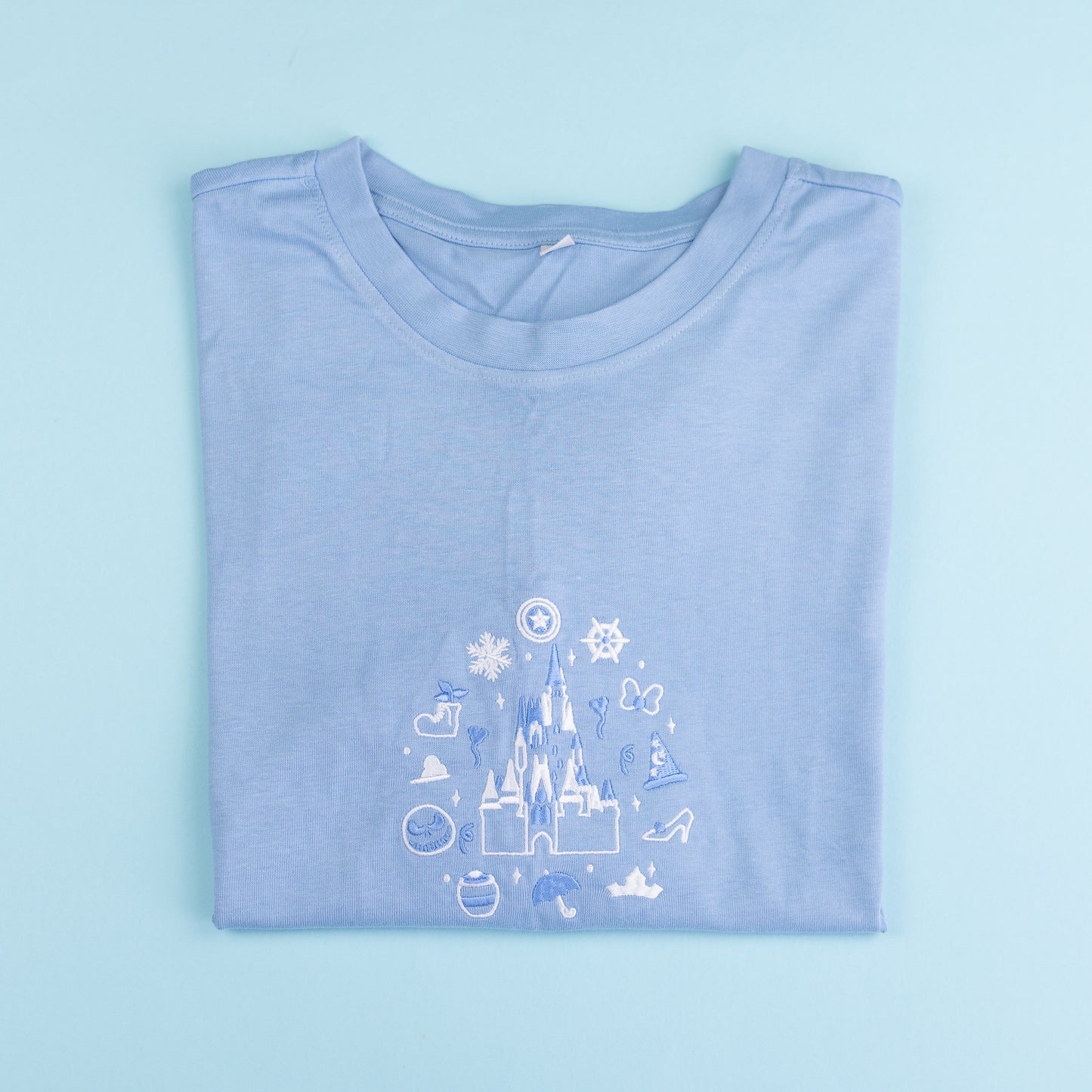 Sample - WDW Light Blue Embroidered Oversize Tee