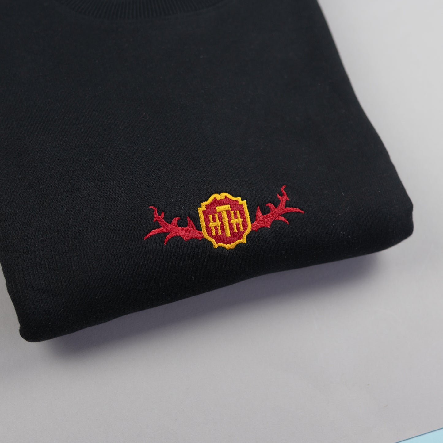 Sample - Tower Of Terror Embroidered Black Jumper