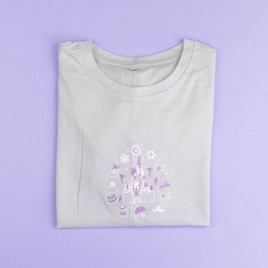 Sample - WDW Grey Embroidered Oversize Tee