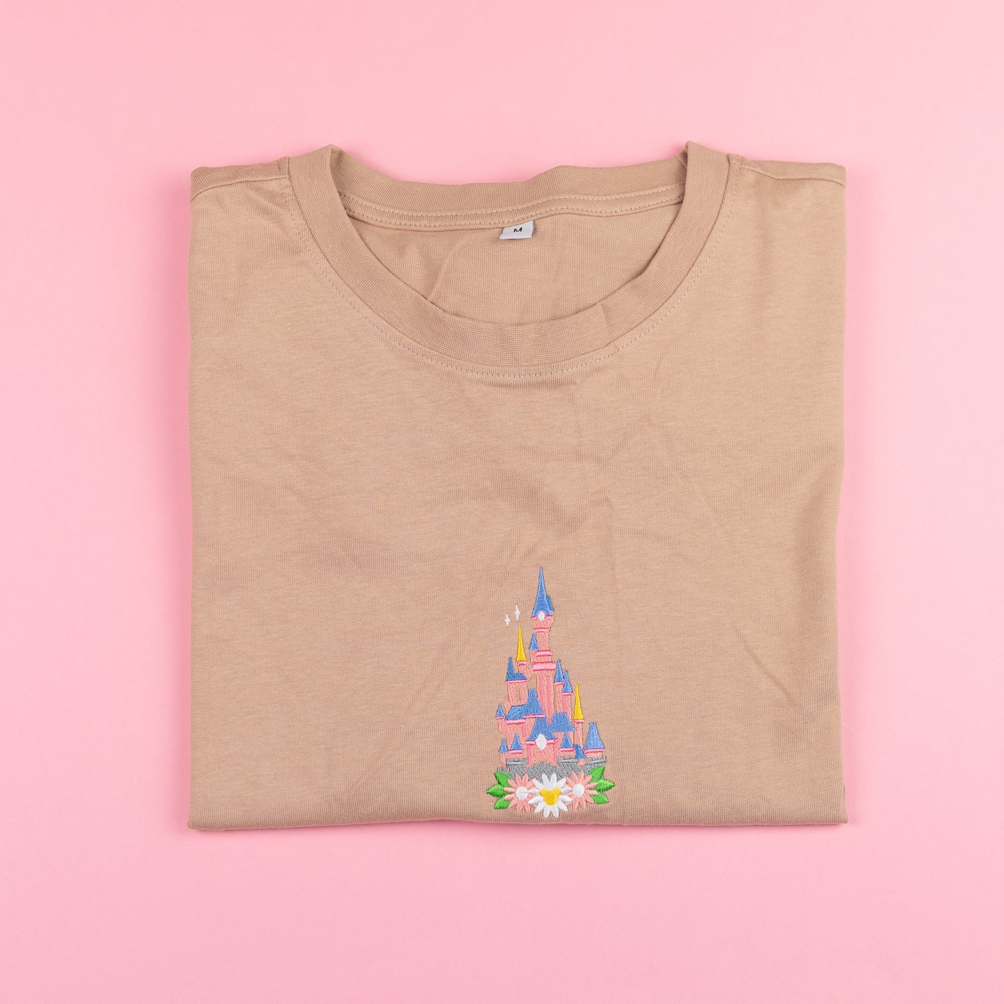 Sample - DLP Floral Dusty Pink Embroidered Oversize Tee