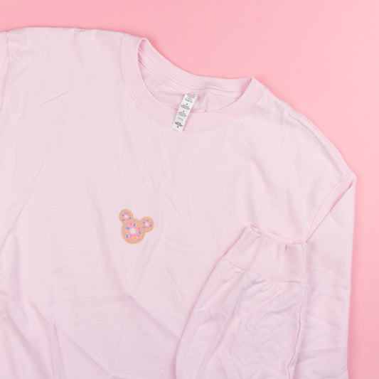 Sample - Mickey Donut Pink Long Sleeve Tee
