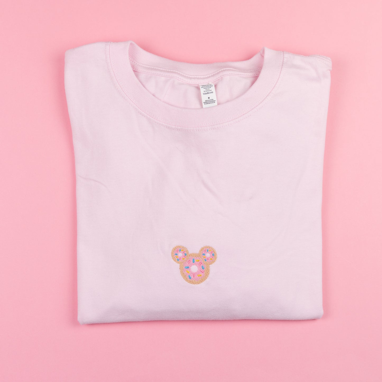Sample - Mickey Donut Pink Long Sleeve Tee