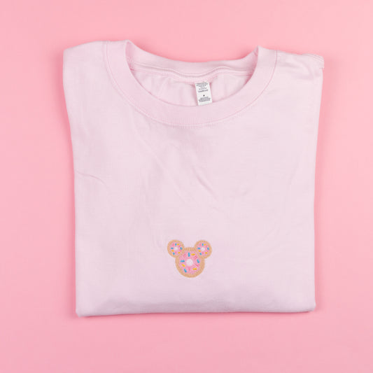 Sample - Mickey Donut Pink Long Sleeve Tee