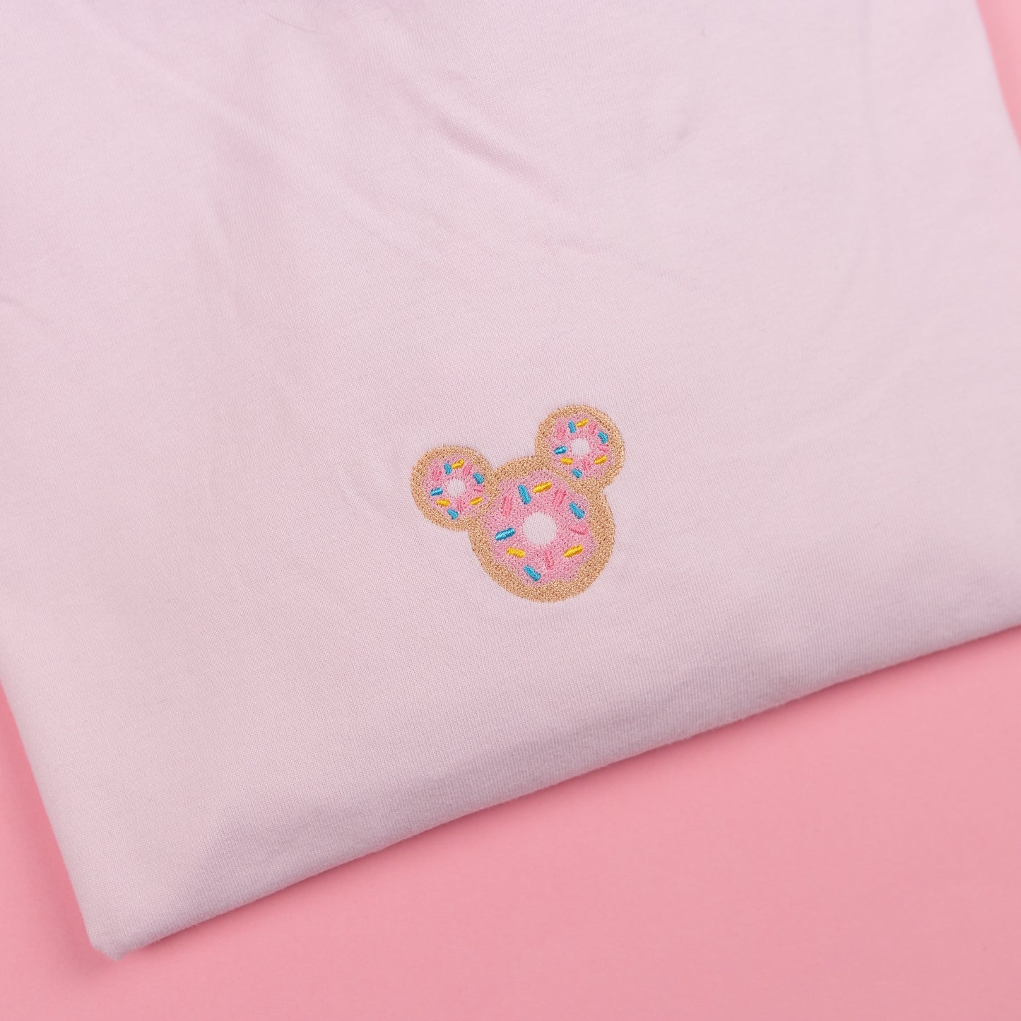 Sample - Mickey Donut Pink Long Sleeve Tee