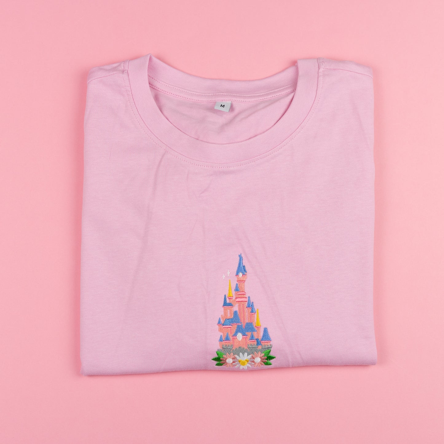 Sample - DLP Floral Pink Embroidered Oversize Tee