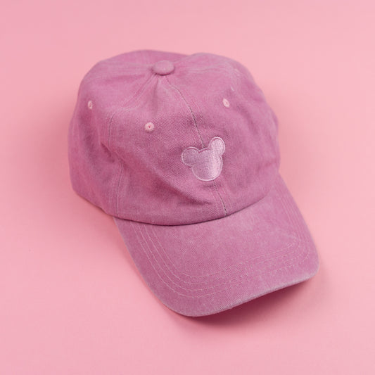 Sample - Minimal Mickey Washed Pink Baseball Cap