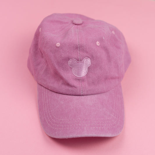 Sample - Minimal Mickey Washed Pink Baseball Cap