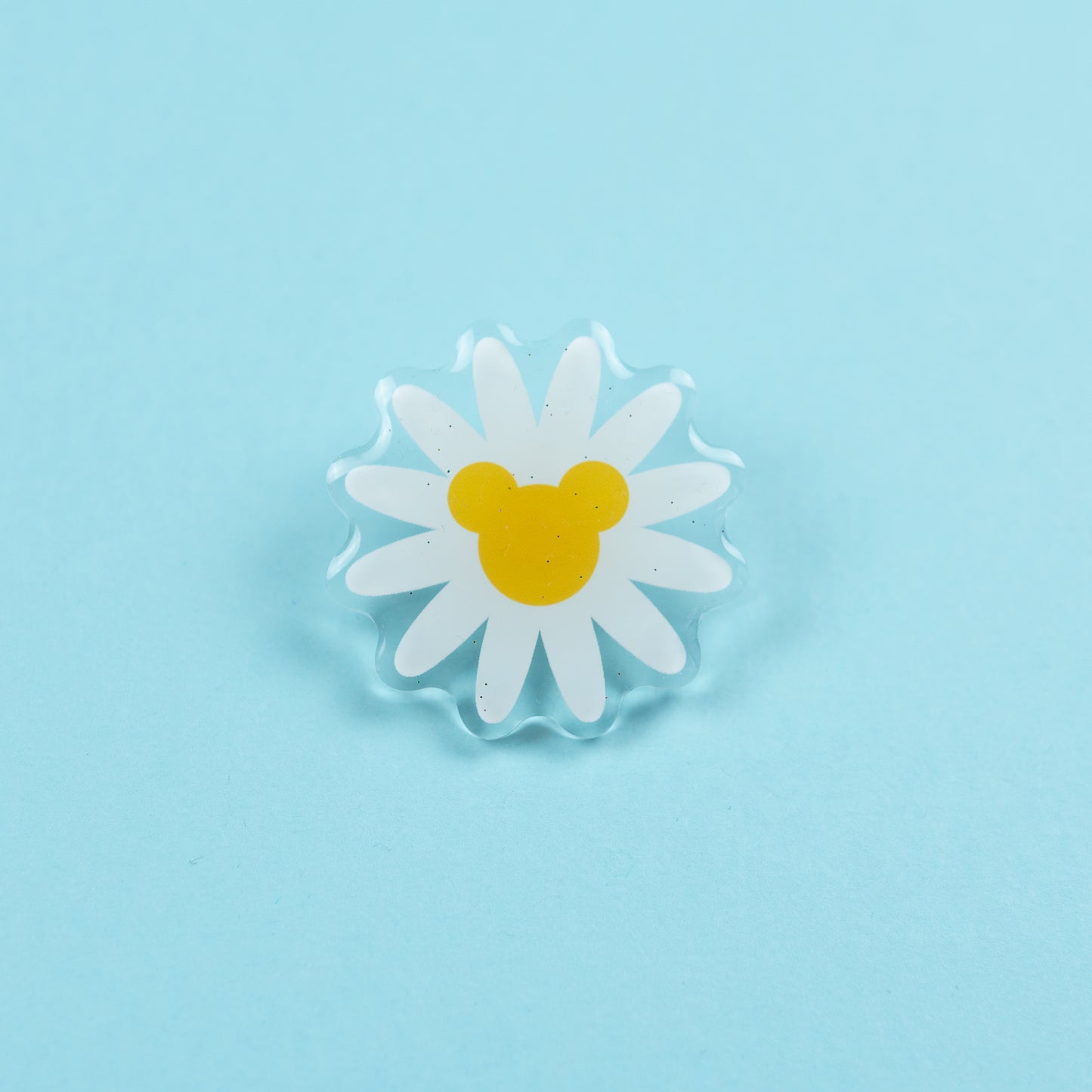 Mickey Daisy Glittery Acrylic Pin